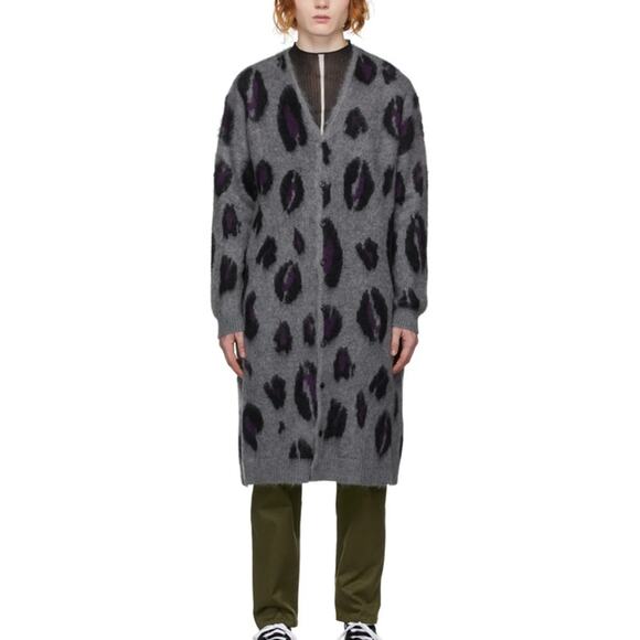 Needles Leopard Print Mohair Long Cardigan Medium - Picture 1 of 11